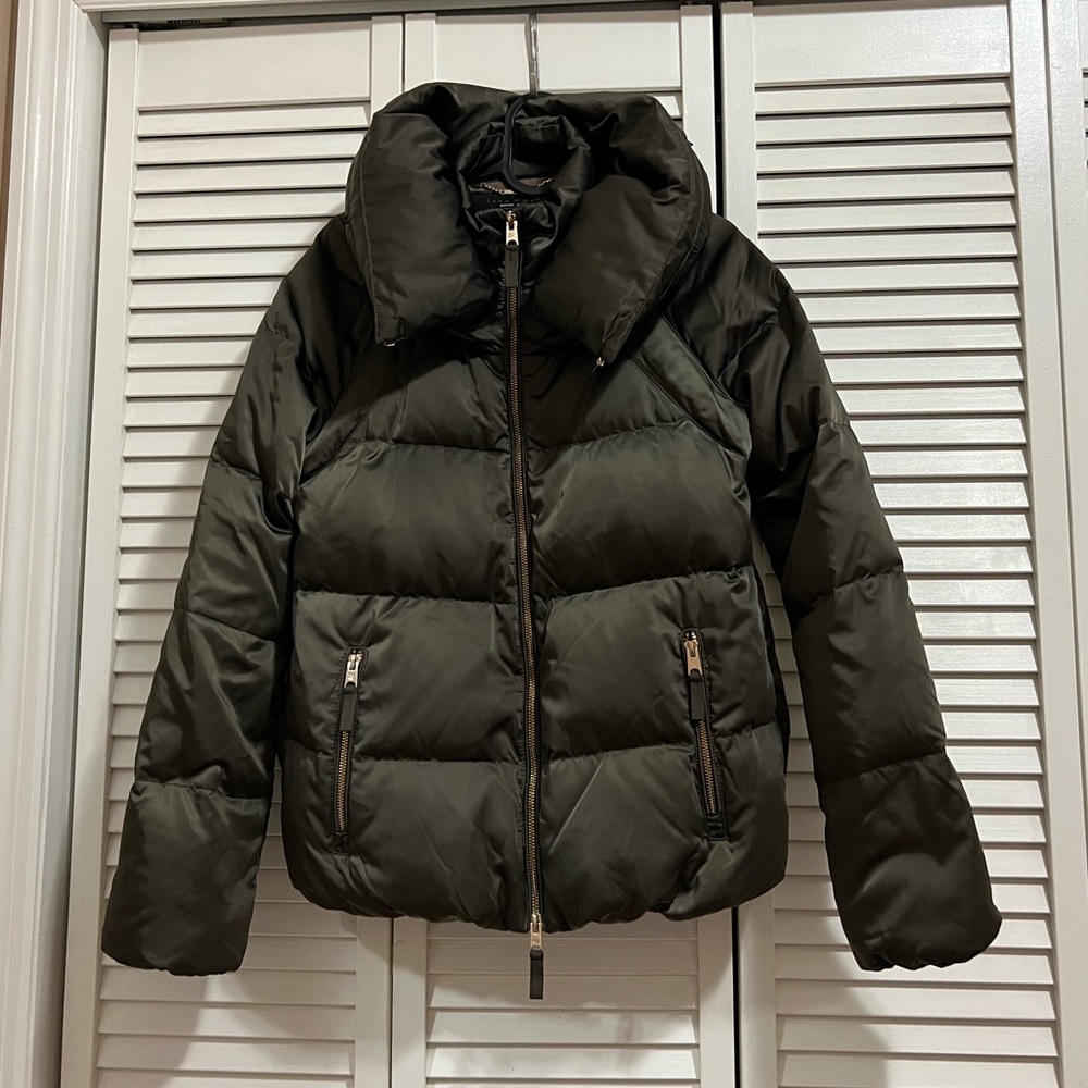 Zara olive down jacket